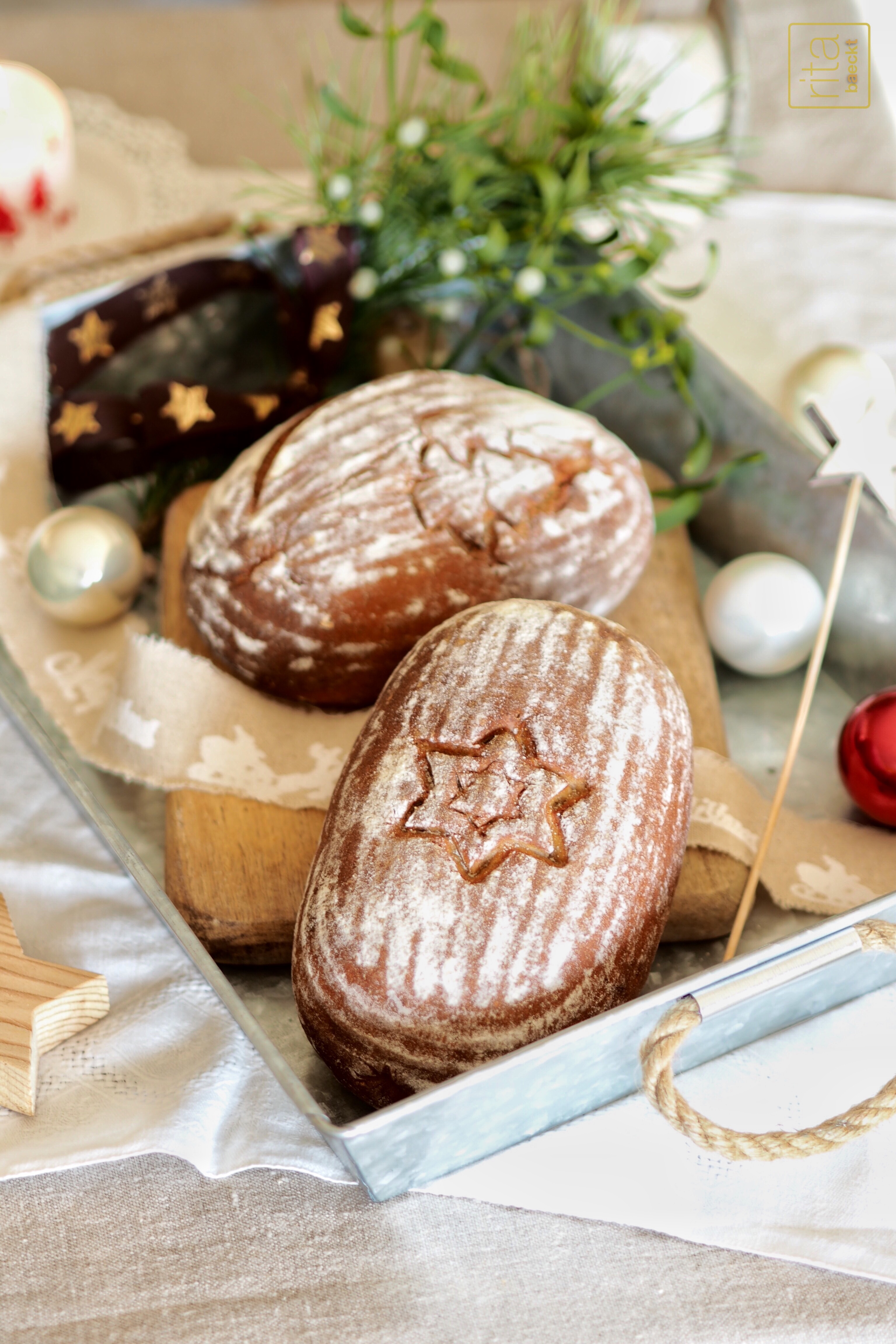 Weihnachtliches Bauernbrot