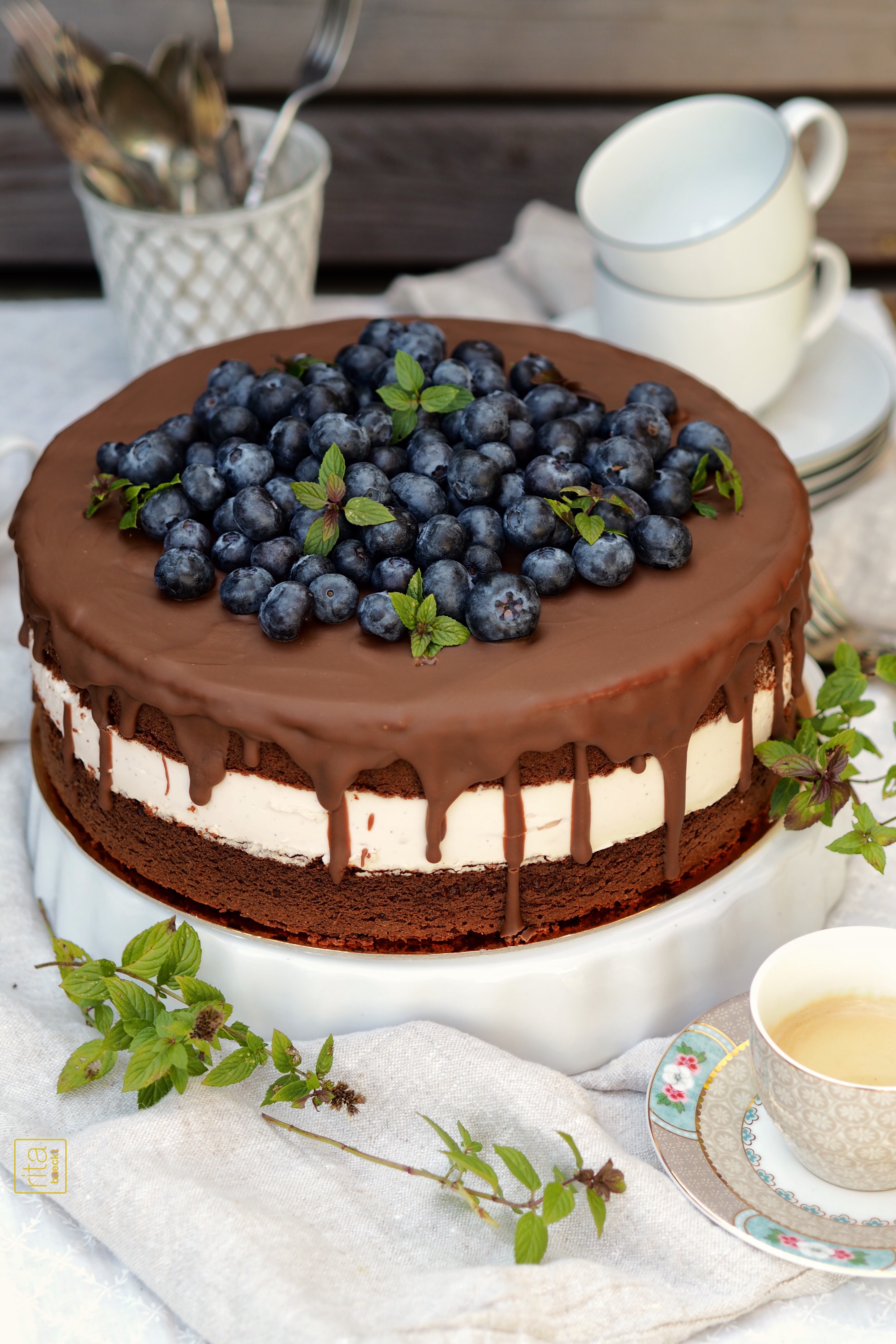 Schoko-Heidelbeertorte