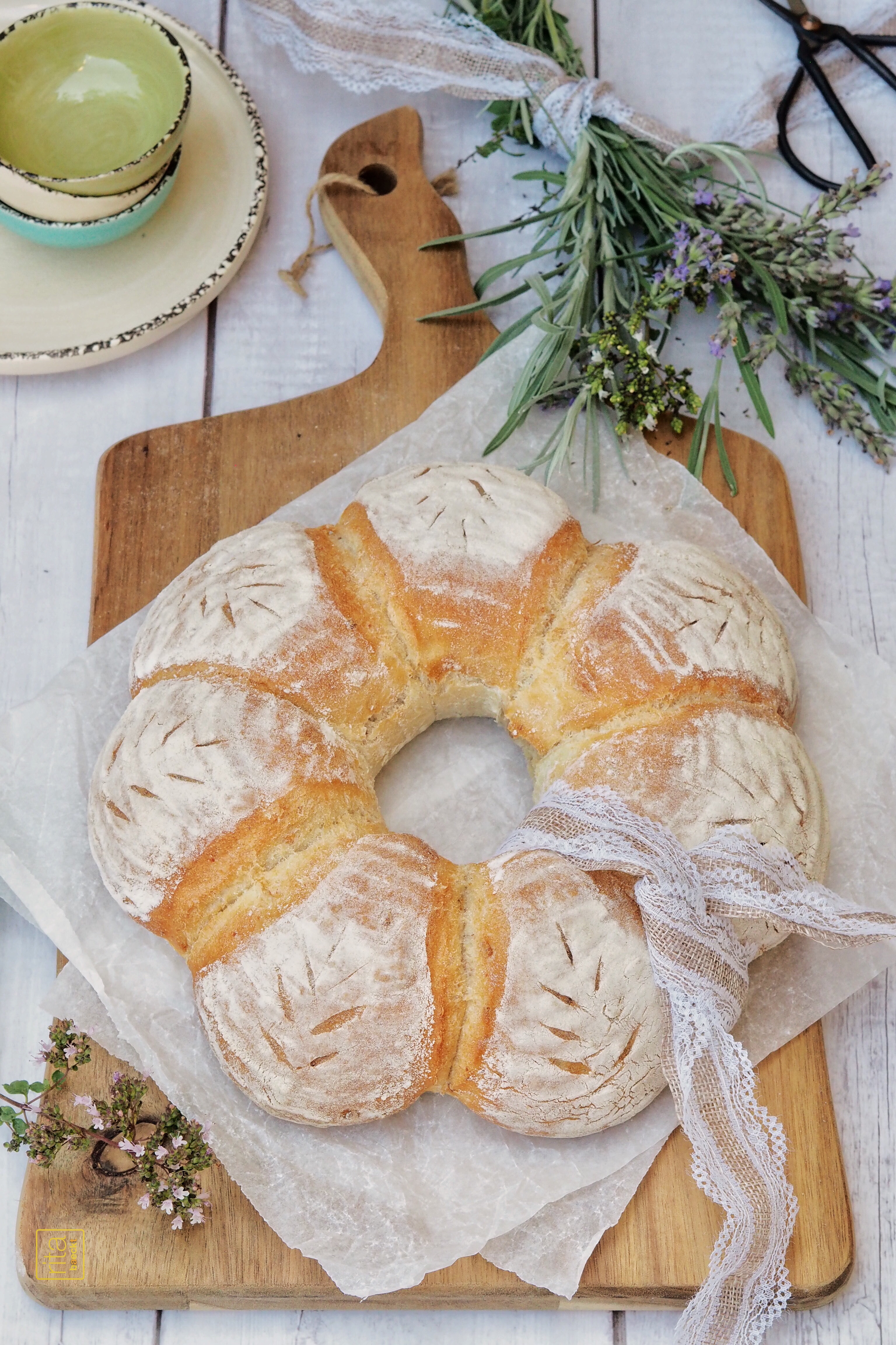 Brotblume mit 5-Korn-Flocken