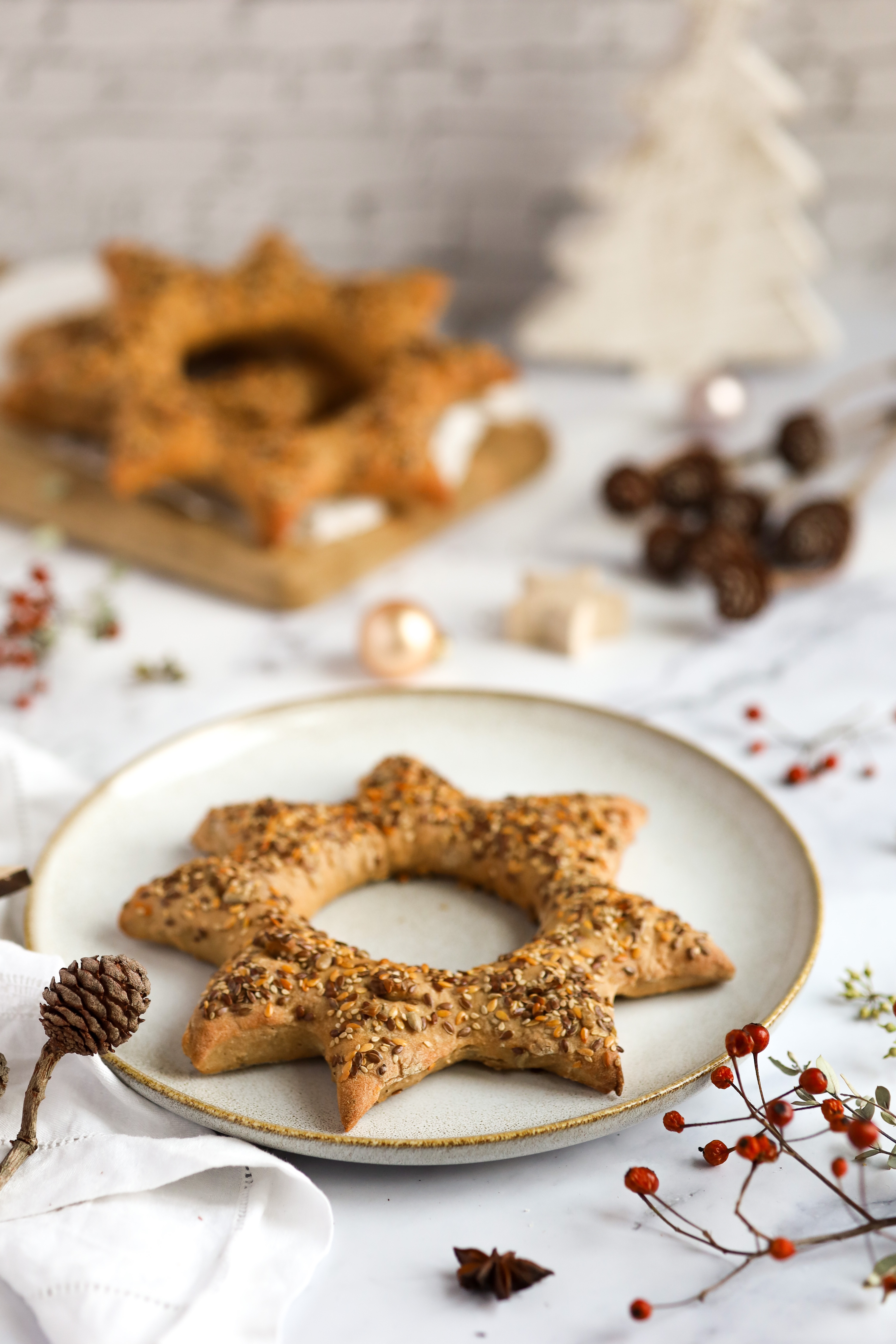 Weihnachtlicher Brotstern