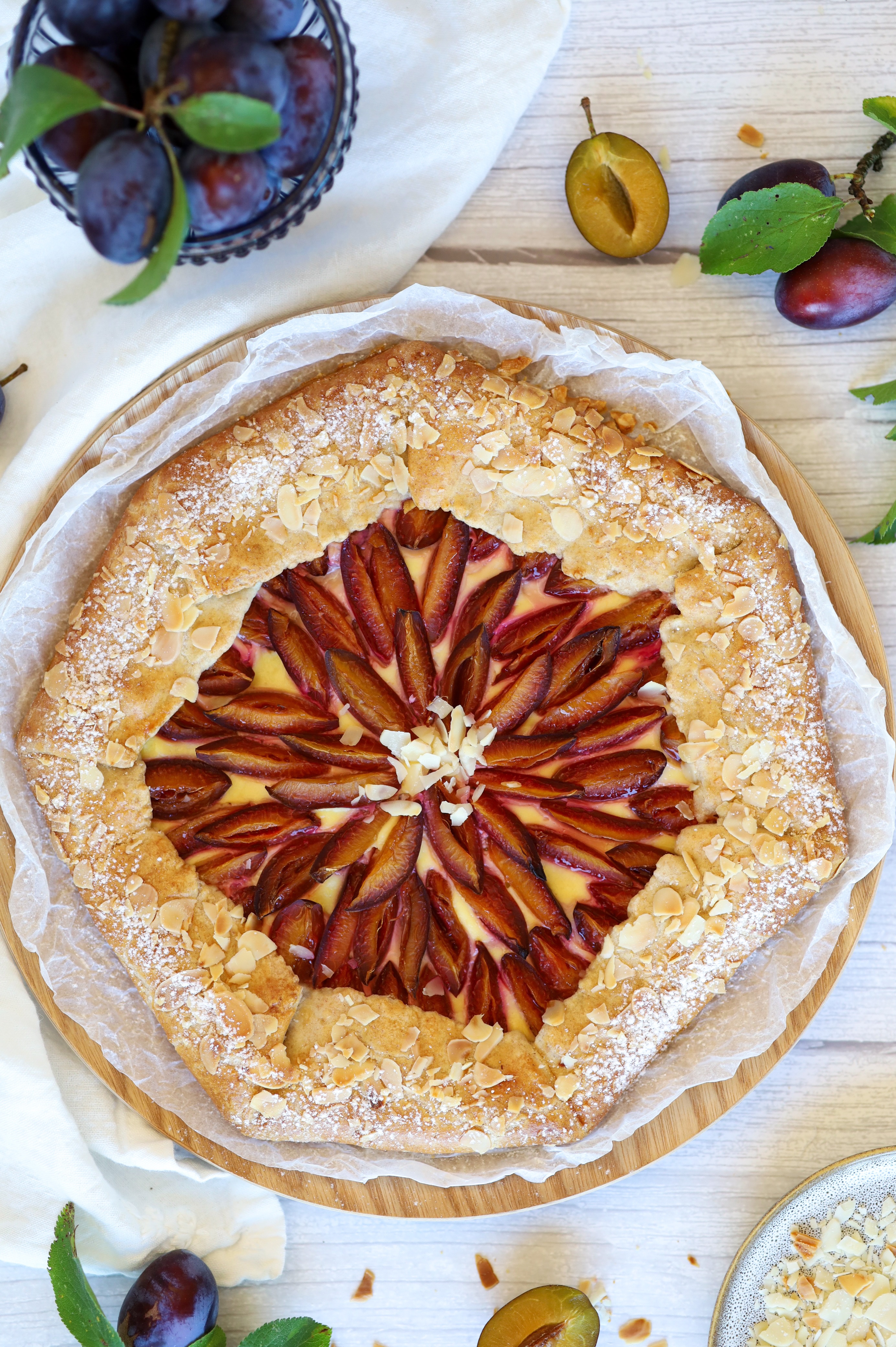 Zwetschgen-Pudding-Galette