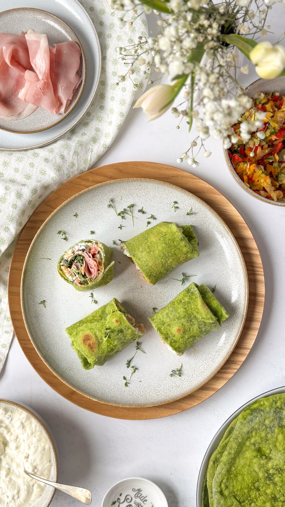 Grüne Wraps